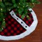 Northlight 48" Black and Red Buttoned Buffalo Plaid Christmas Tree Skirt